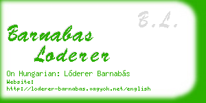 barnabas loderer business card